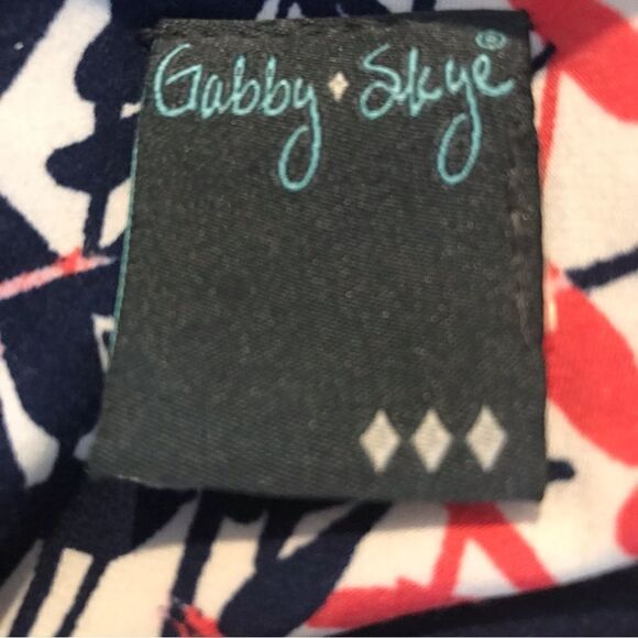 Gabby Skye Dress Women Sz 6P Multi-Colored Floral Sleeveless Exposed Back Zipper - Picture 8 of 8